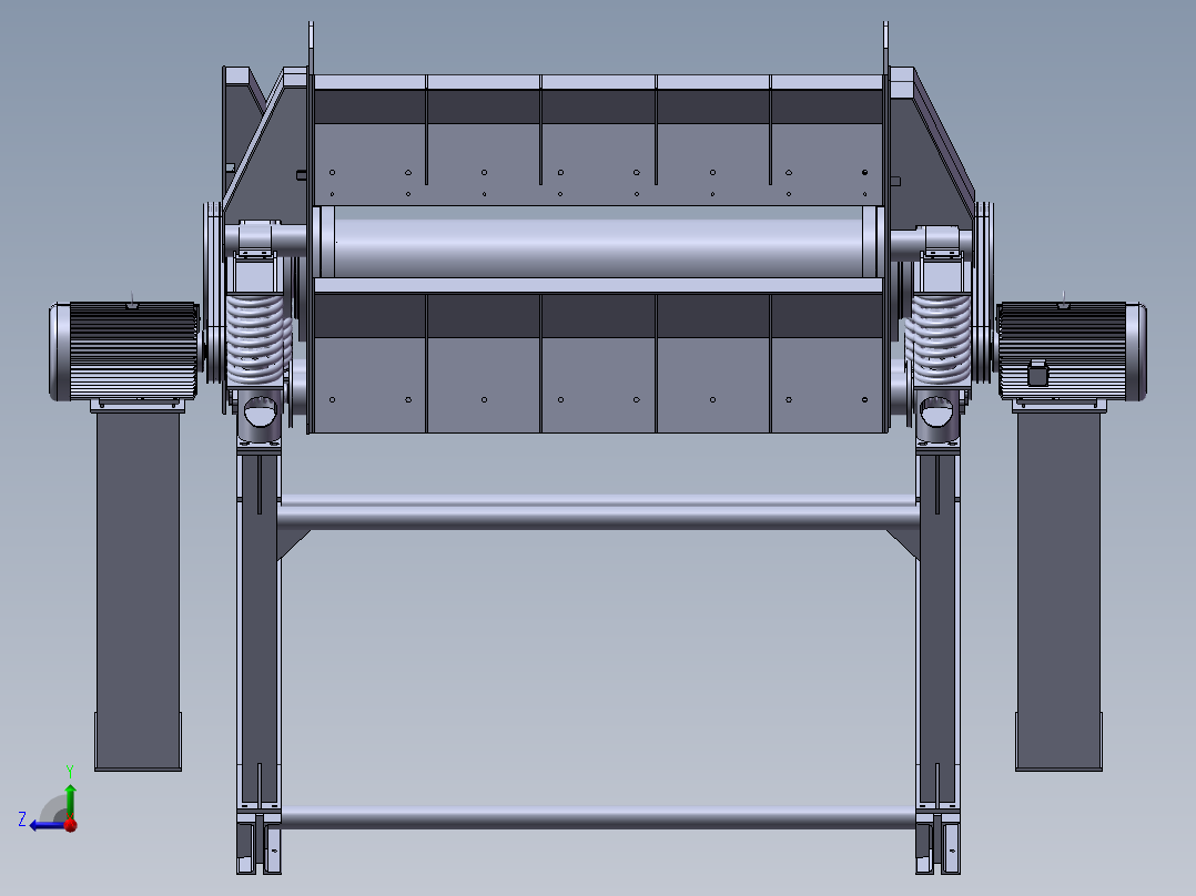 YAH2460圆振动筛右视图