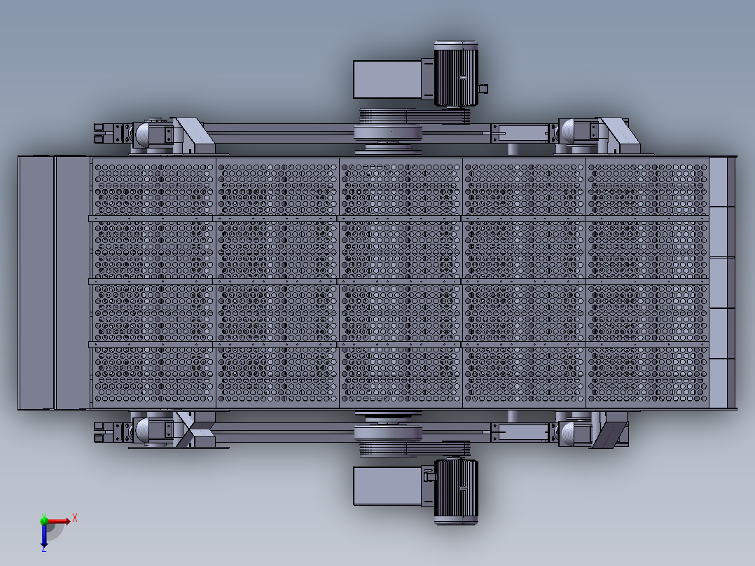 YAH2460圆振动筛俯视图