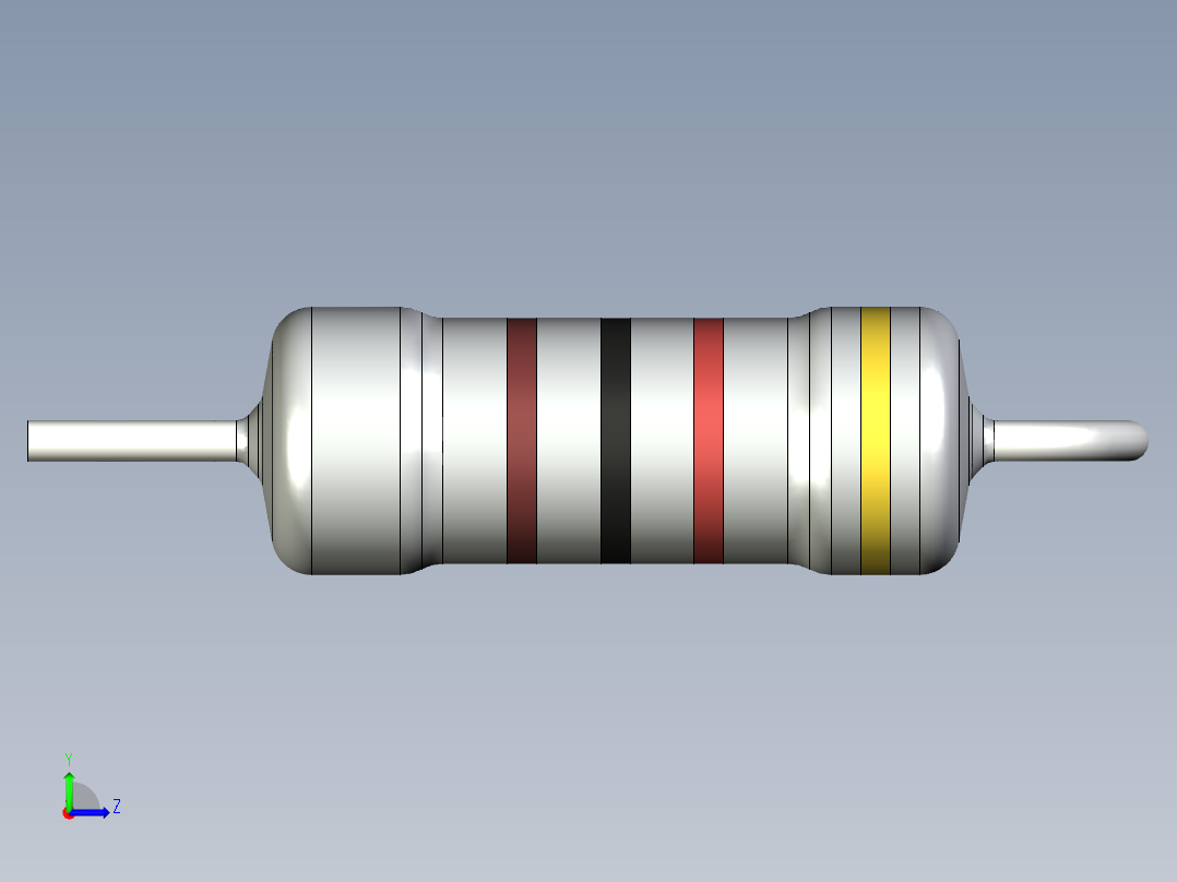 无源元件封装-RES-0.5W-V-MO左视图