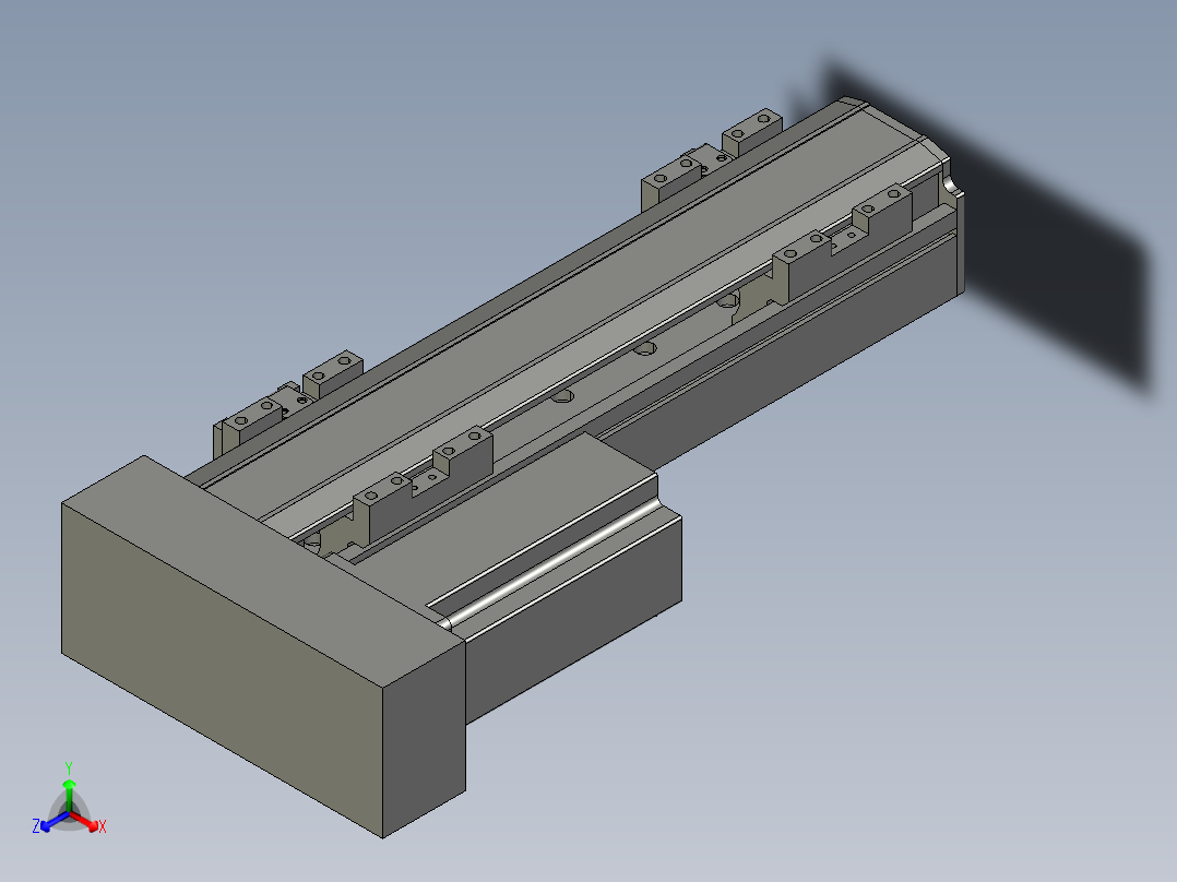 直线模组LHA6-S200-L-200W(16丝杆)设计图纸正等轴测图