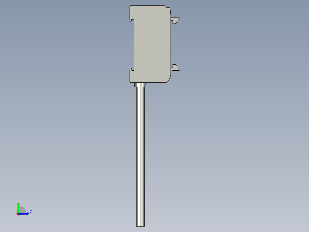 基恩士FS-R0_kc图纸模型左视图
