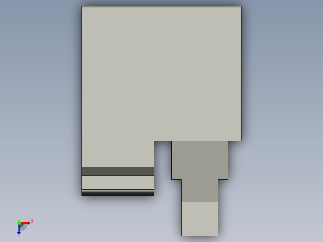 基恩士FS-R0_kc图纸模型俯视图