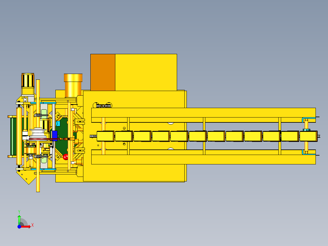 立式包装机模型前视图