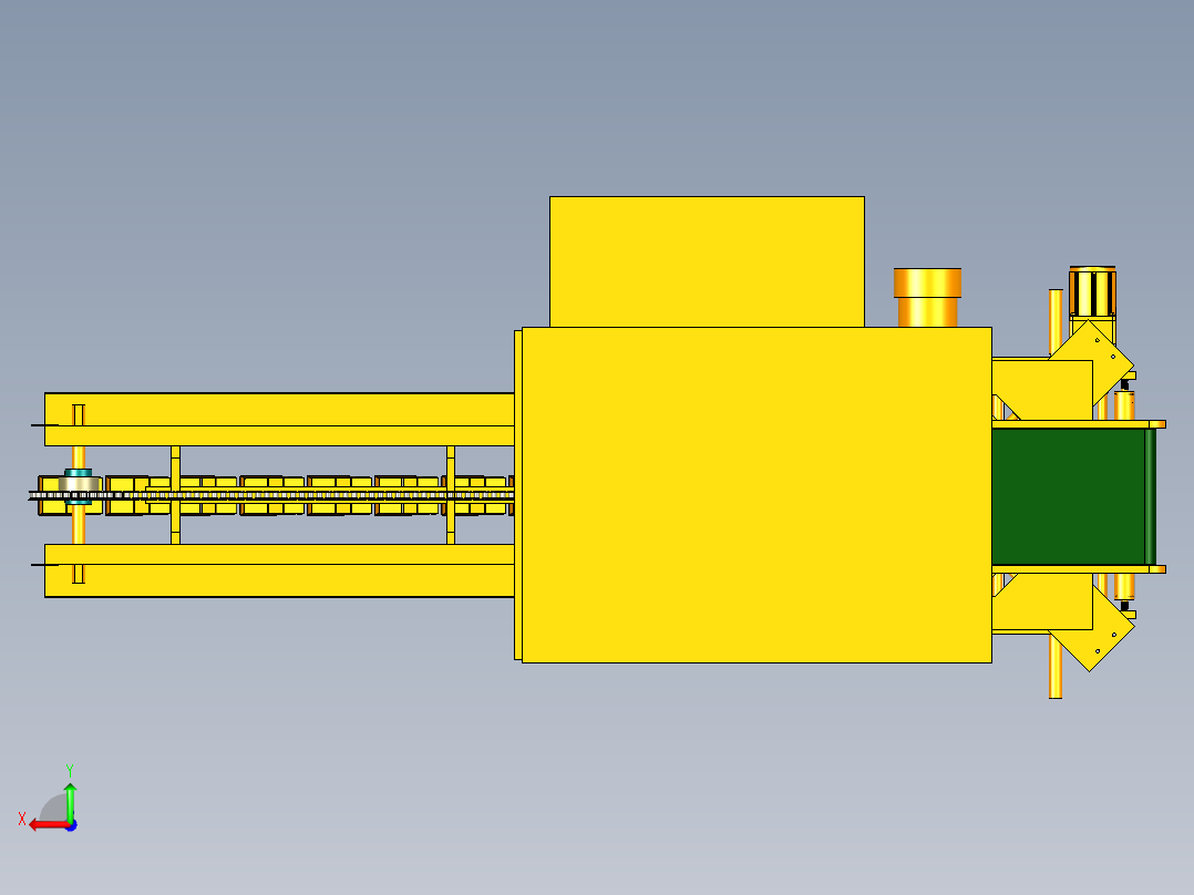 立式包装机模型后视图