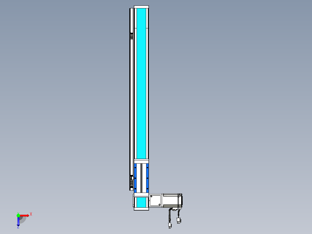 威洛博LB.GB同步带传动--欧规系列LB6A-L130-S600-BL俯视图