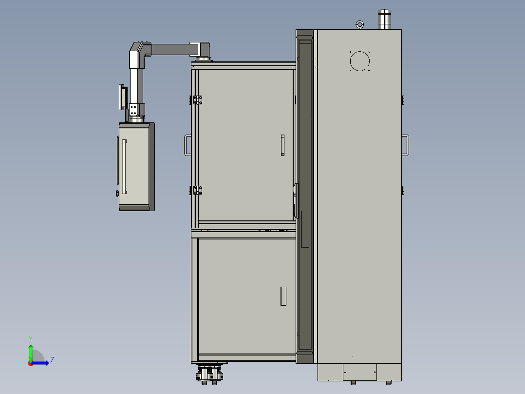 注塑件水口冲切码盘设备_step左视图