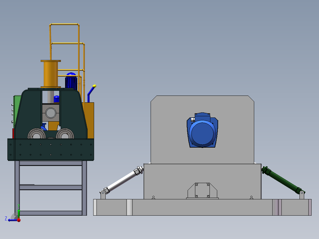 板材卷管加工机sw18右视图