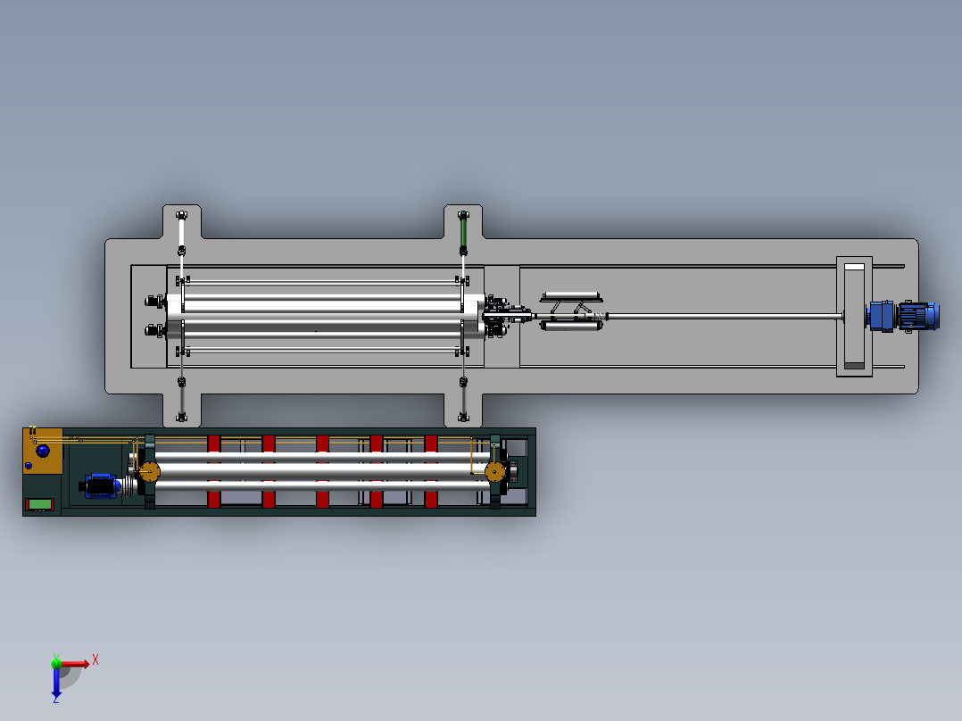 板材卷管加工机sw18俯视图