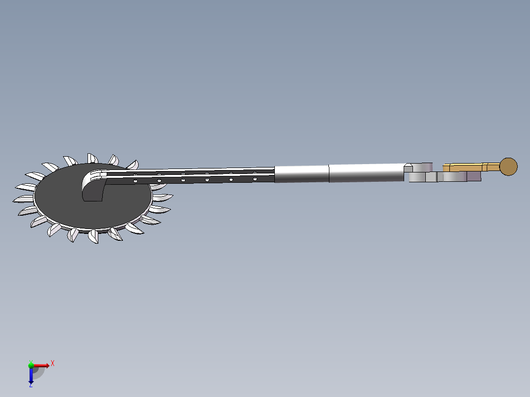 机械蝎子右臂3d模型俯视图