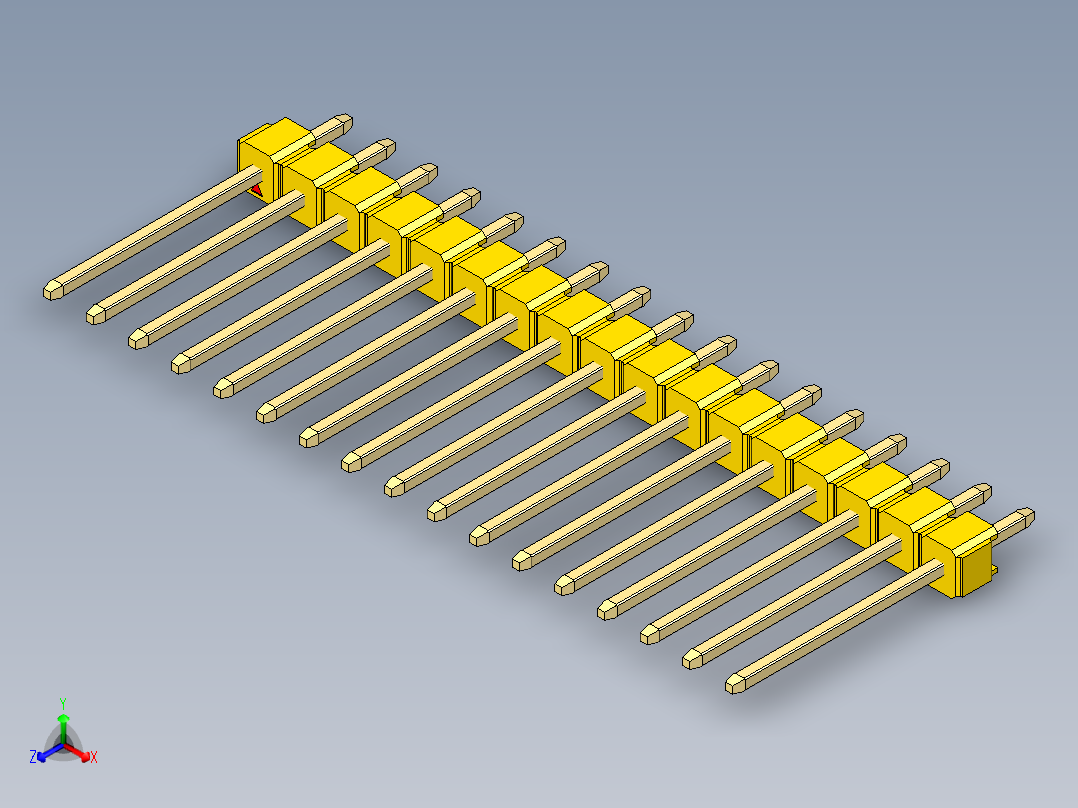 彩色公头100mil（2.54mm）系列-DS1021_yellow_1x17p_100mil_Type5_rev1.0