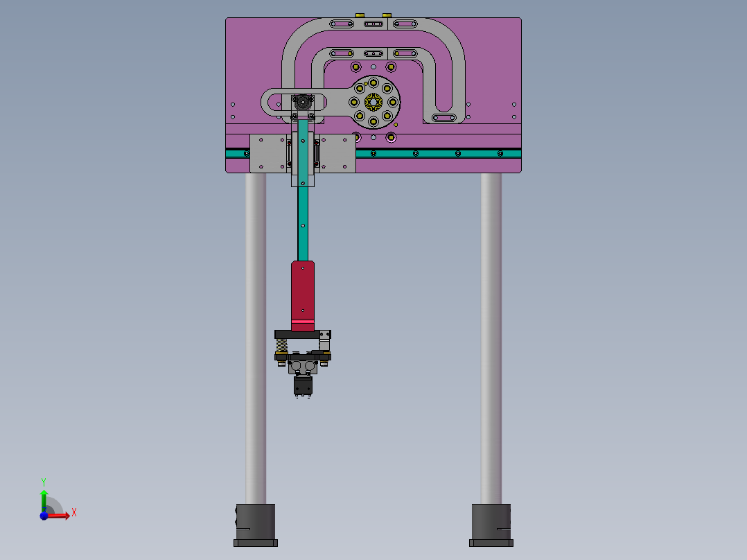 N型机械爪3D数模图纸 Solidworks设计 附STP IGS前视图