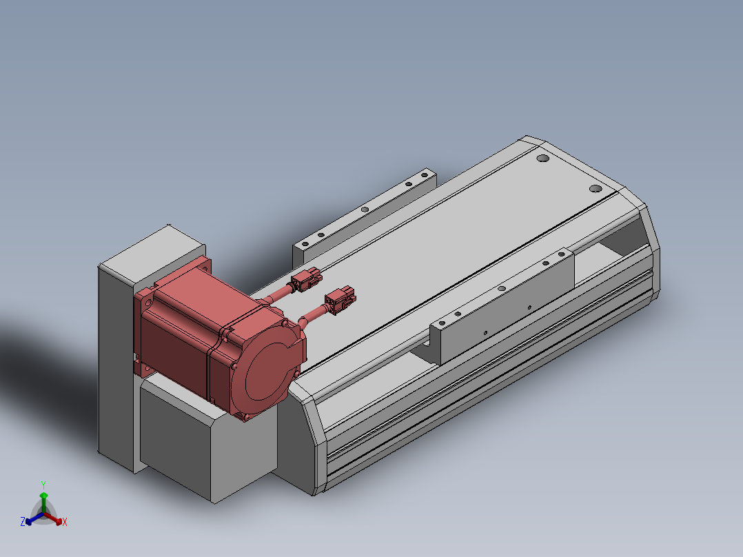 精密模组MT170-L125-100-LU-M75-C4正等轴测图