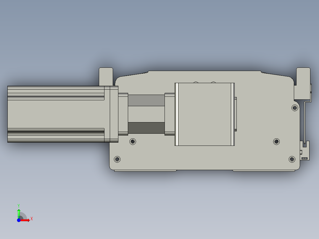 东锦同步带传动-直线滑台模组DH270B-C-L150-S1100-BL-P750W-C3前视图