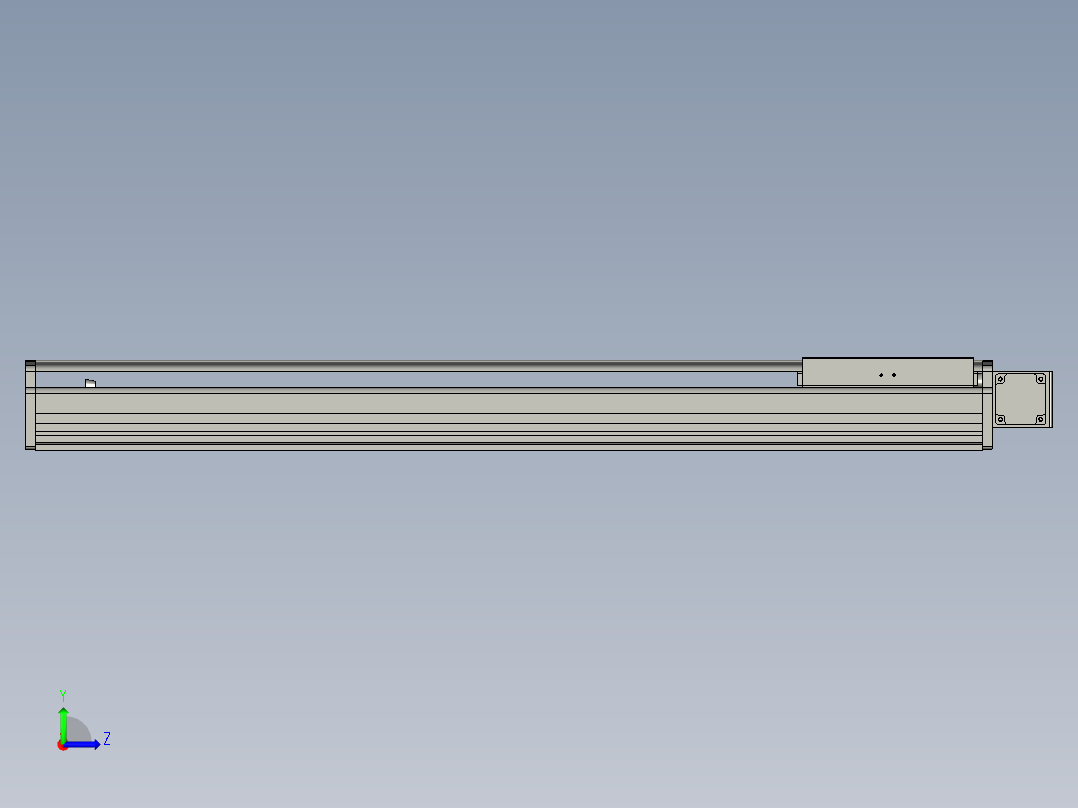 东锦同步带传动-直线滑台模组DH270B-C-L150-S1100-BL-P750W-C3左视图