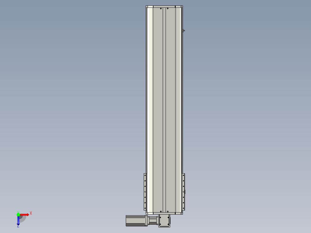 东锦同步带传动-直线滑台模组DH270B-C-L150-S1100-BL-P750W-C3俯视图