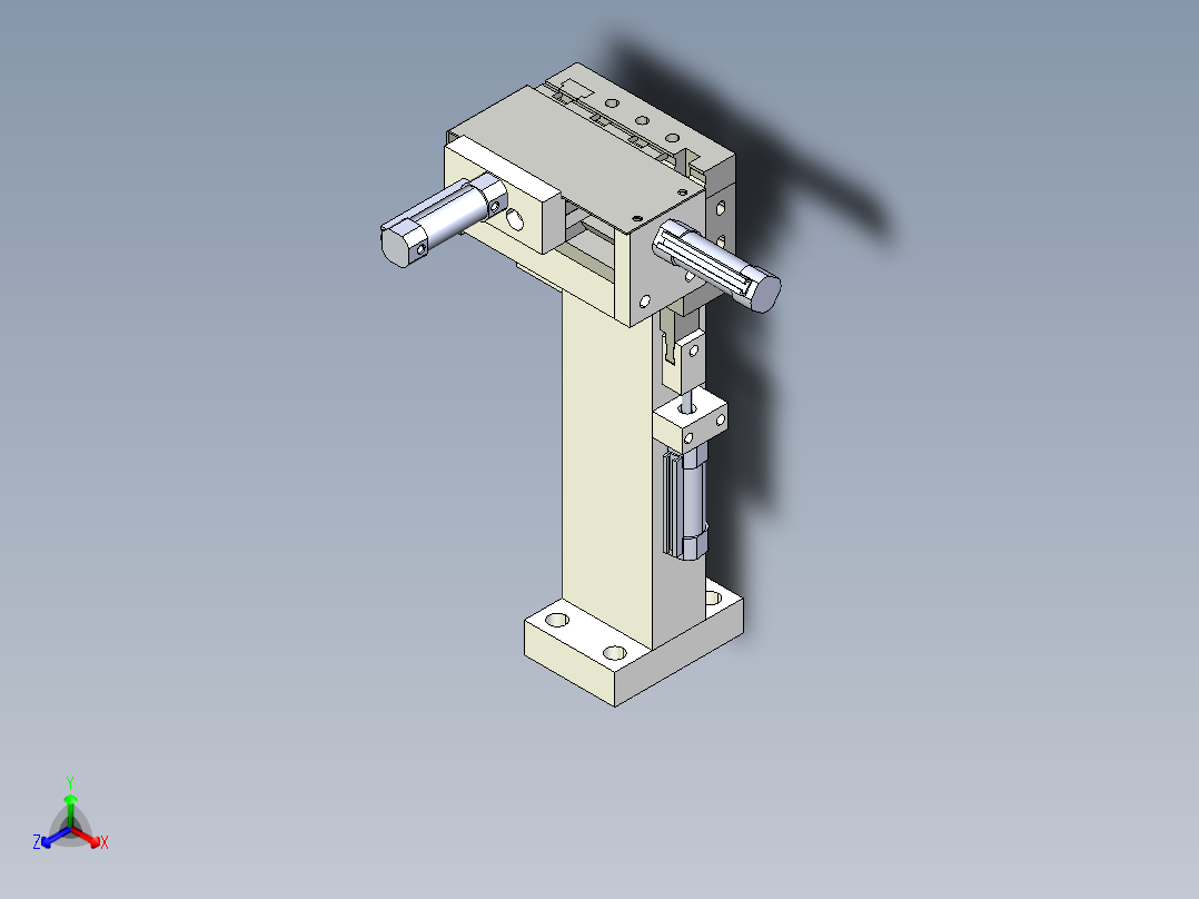 打螺丝机构正等轴测图