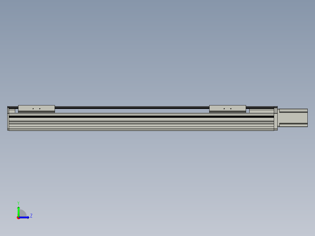 直线模组WG-LHA12-S600-M设计图纸左视图