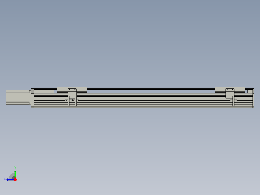 直线模组WG-LHA12-S600-M设计图纸右视图