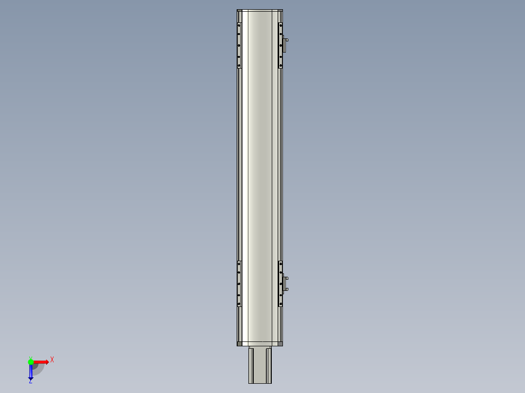 直线模组WG-LHA12-S600-M设计图纸俯视图