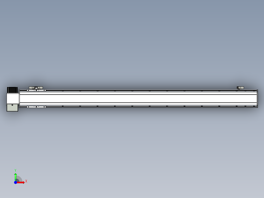 同步带滑台-半封闭B10H-L45-S1150-LD-P40-D3前视图