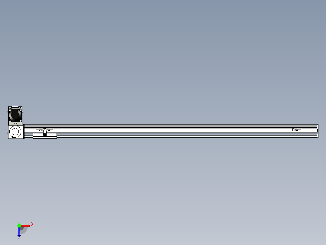 同步带滑台-半封闭B10H-L45-S1150-LD-P40-D3俯视图