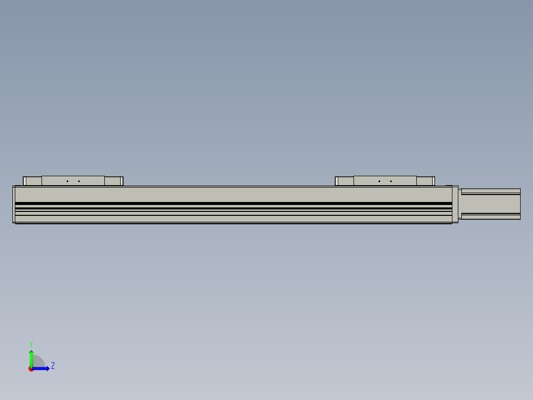 直线模组LHC14-S550-M设计图纸左视图