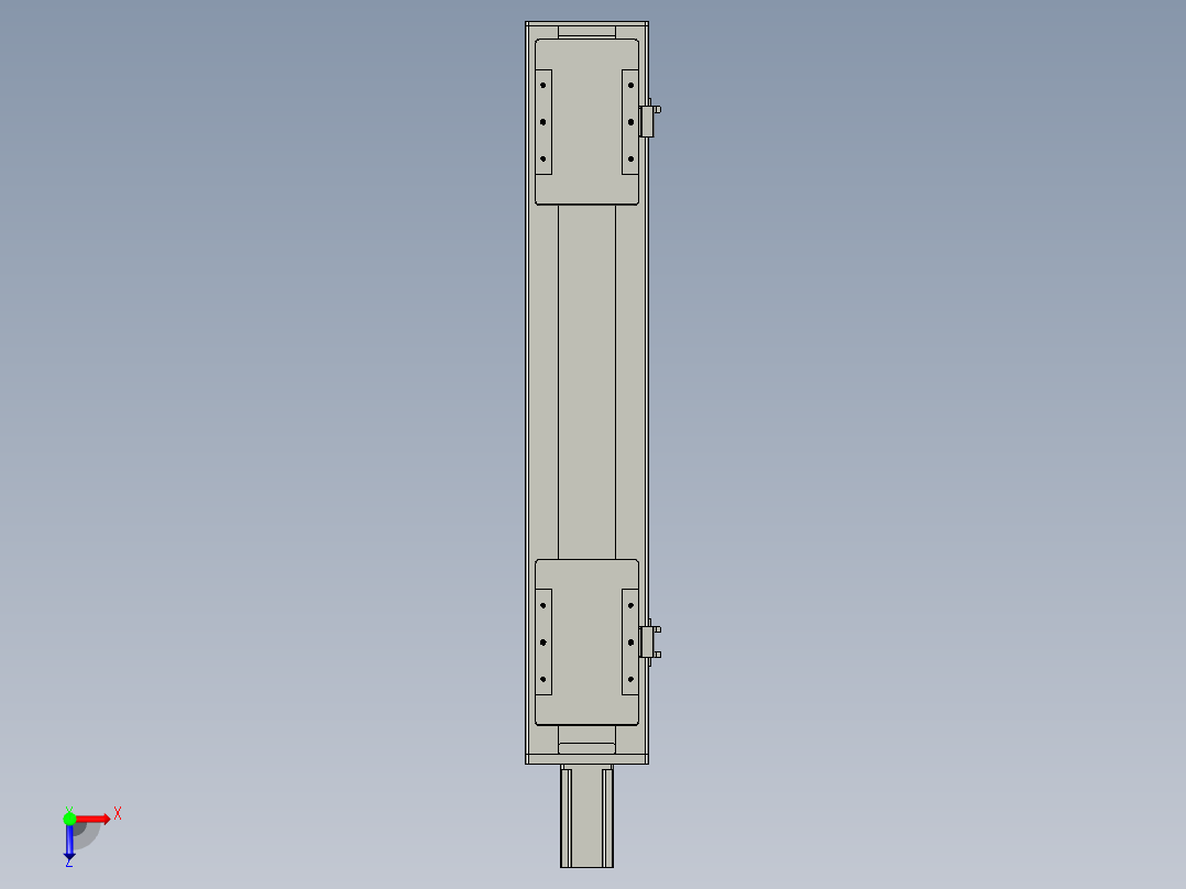 直线模组LHC14-S550-M设计图纸俯视图