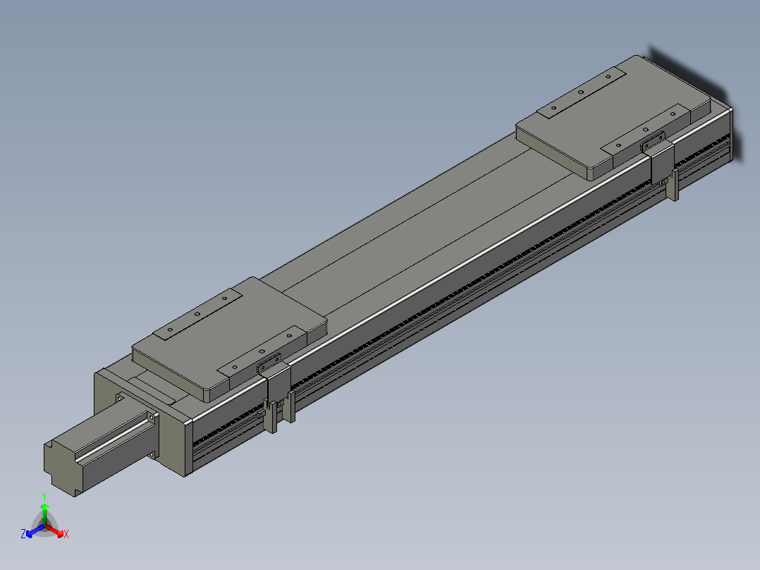 直线模组LHC14-S550-M设计图纸正等轴测图