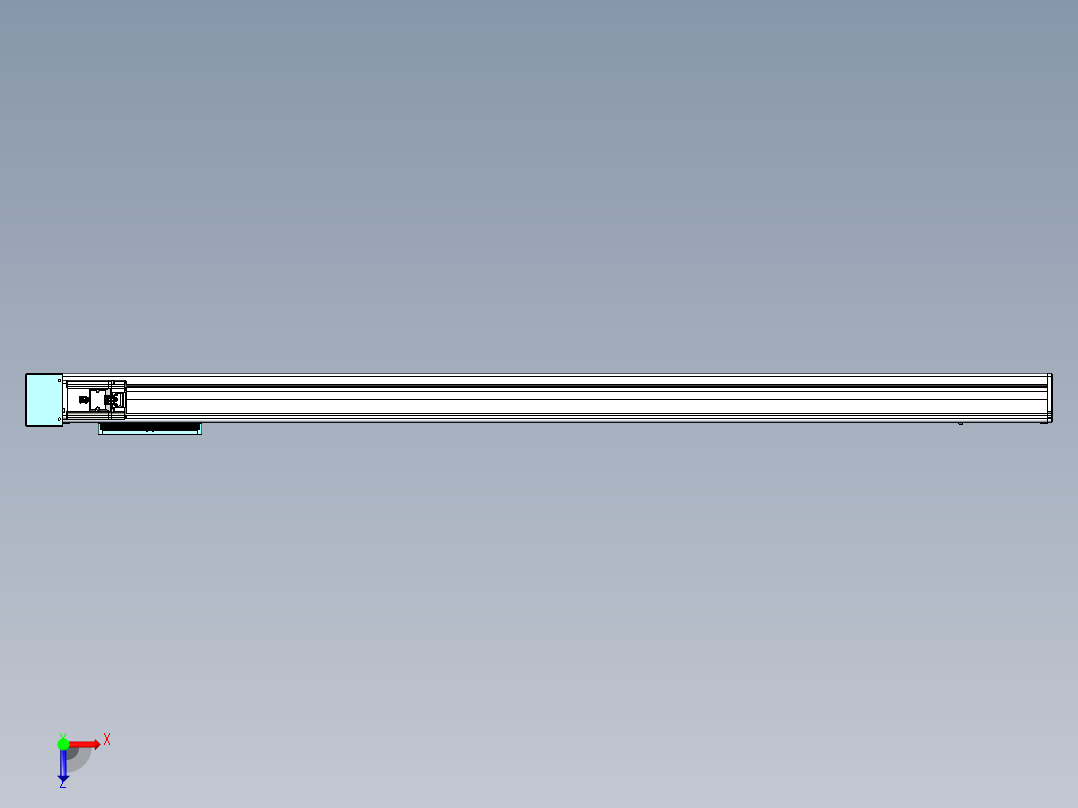 威洛博VC丝杆传动-无尘环境VC14-Lxx-C-S1250-BR-ZP40-C3俯视图