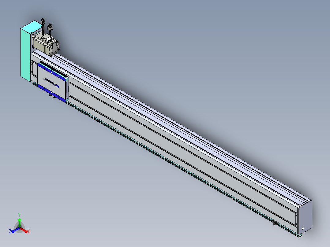 威洛博VC丝杆传动-无尘环境VC14-Lxx-C-S1250-BR-ZP40-C3正等轴测图