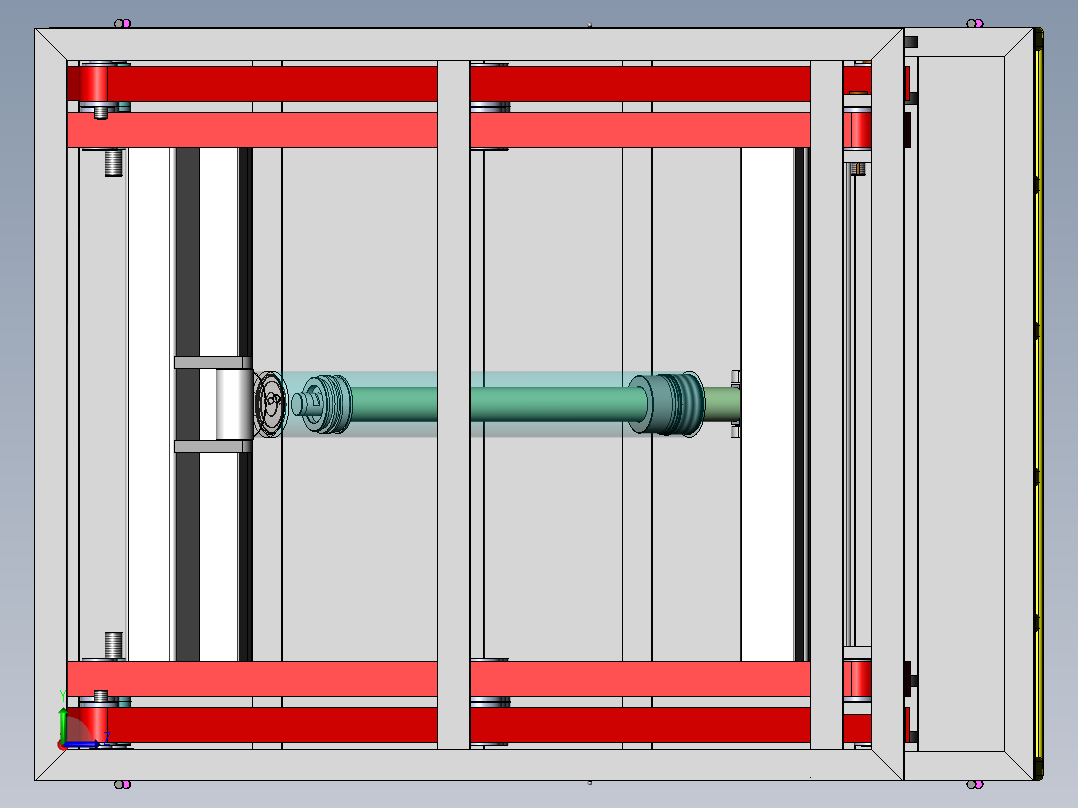 三叉固定机sw13可编辑左视图