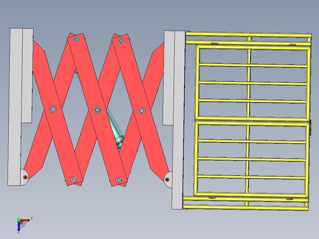 三叉固定机sw13可编辑俯视图