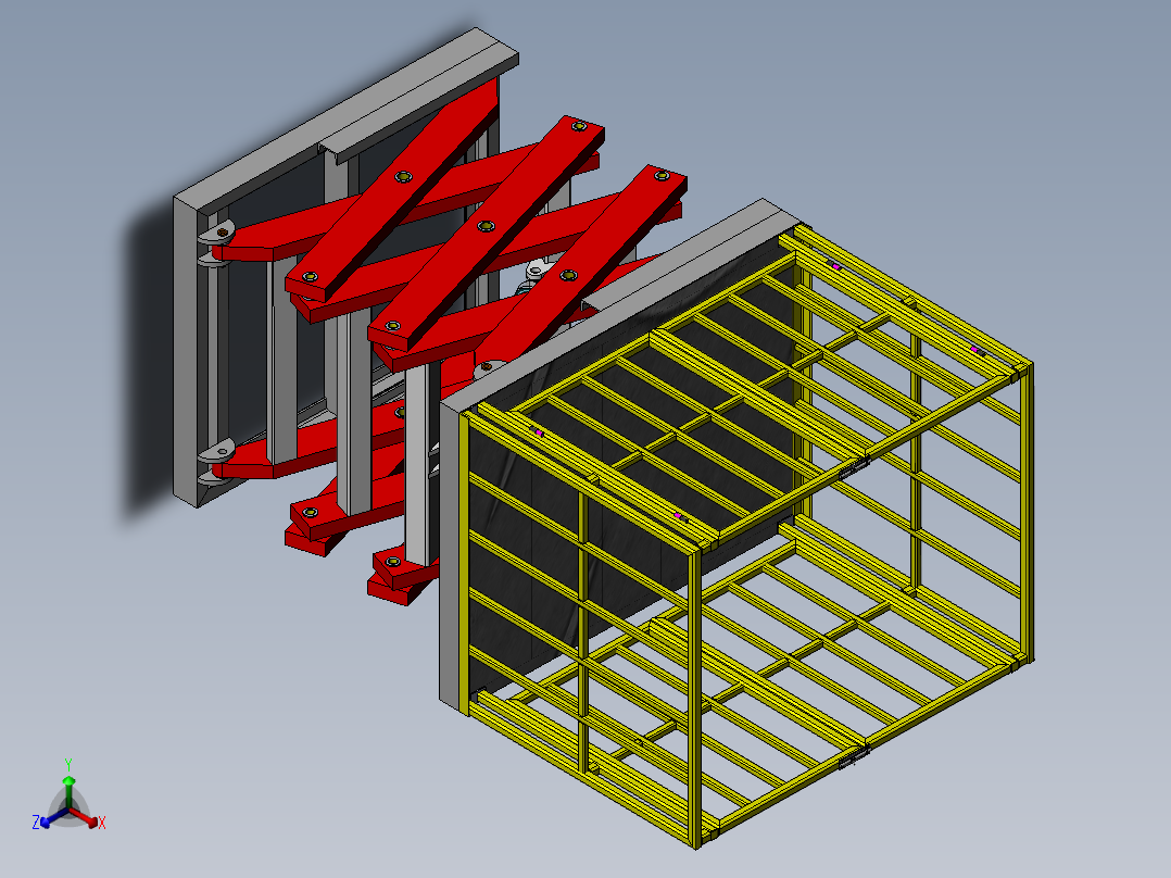三叉固定机sw13可编辑正等轴测图