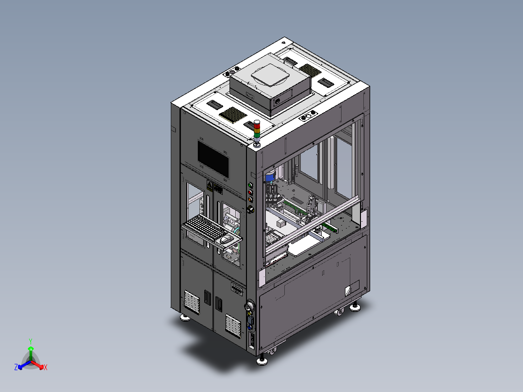 自动贴泡棉机sw21可编辑正等轴测图