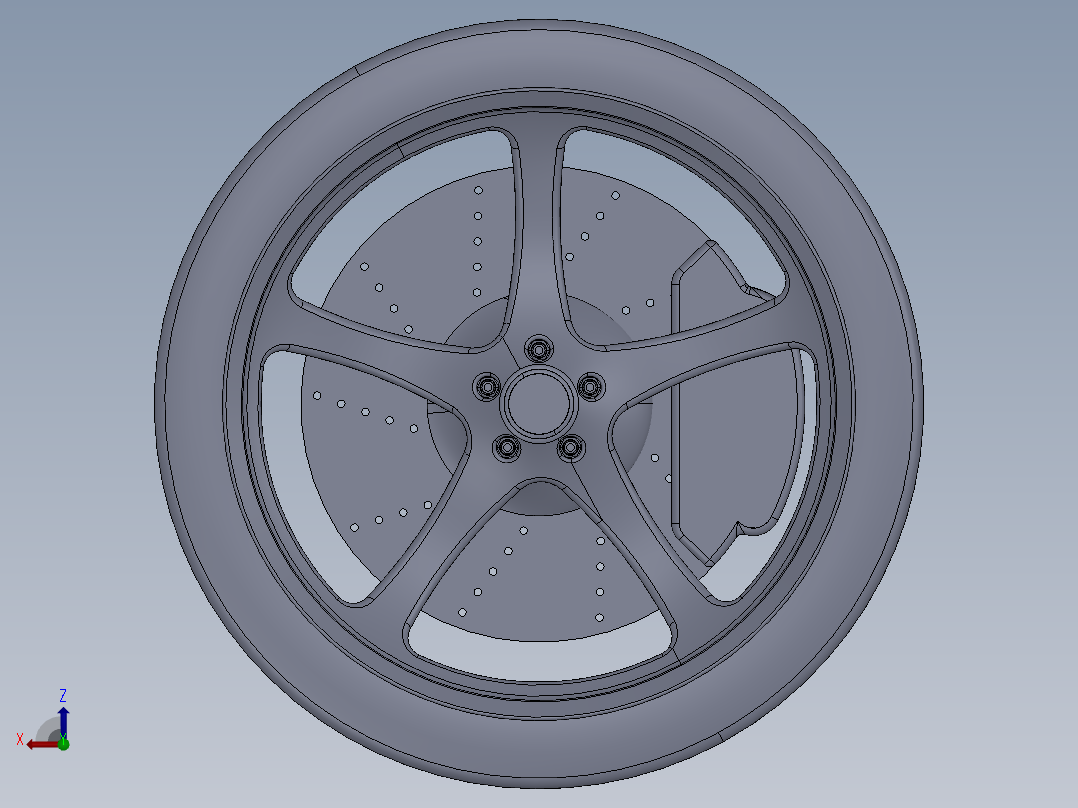 024-法拉利轮胎前视图