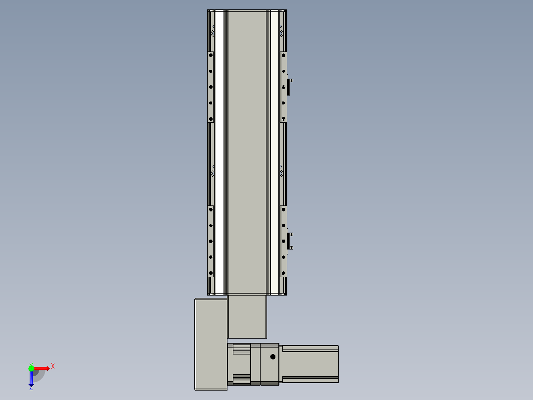 直线模组LHB17-L40-S300-BL设计图纸俯视图
