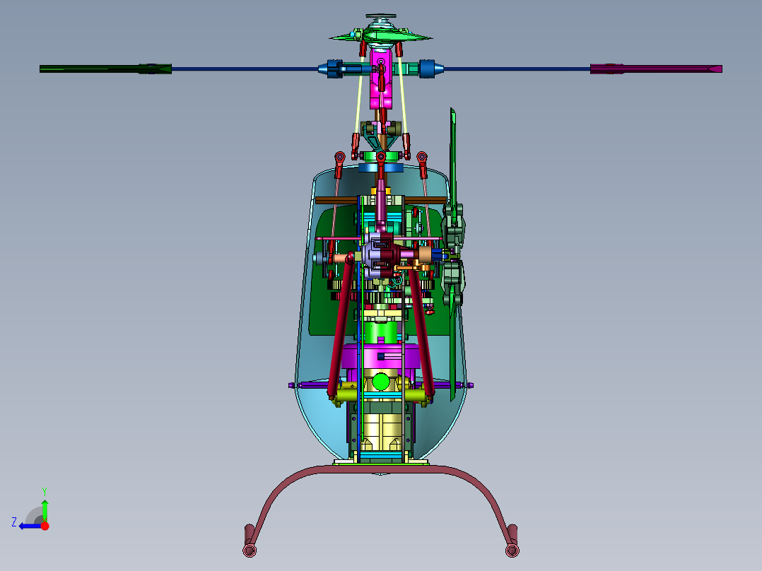 迷你直升遥控飞机航模右视图
