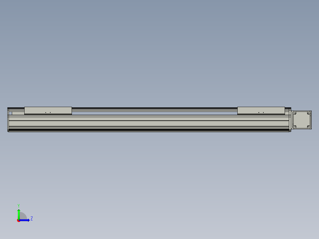 直线模组LHB21-L40-S1000-R(B)设计图纸左视图