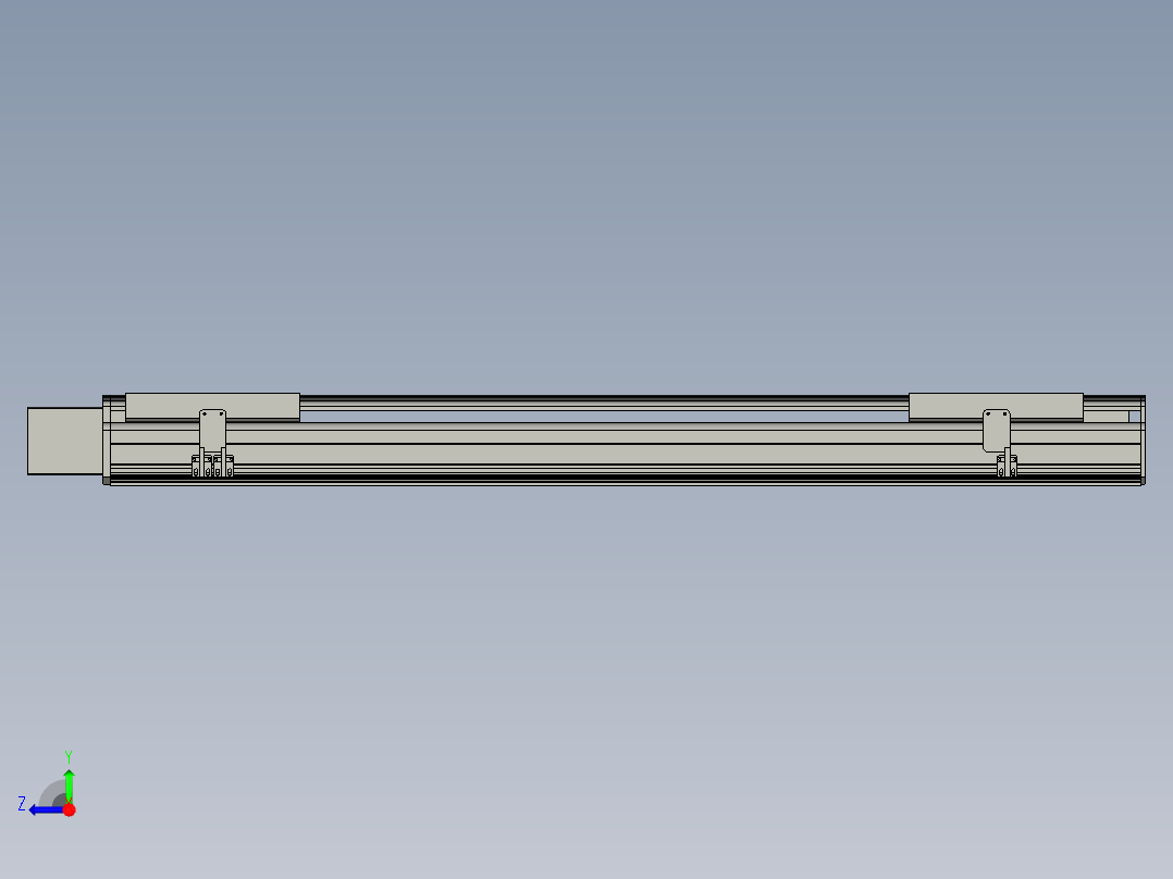 直线模组LHB21-L40-S1000-R(B)设计图纸右视图