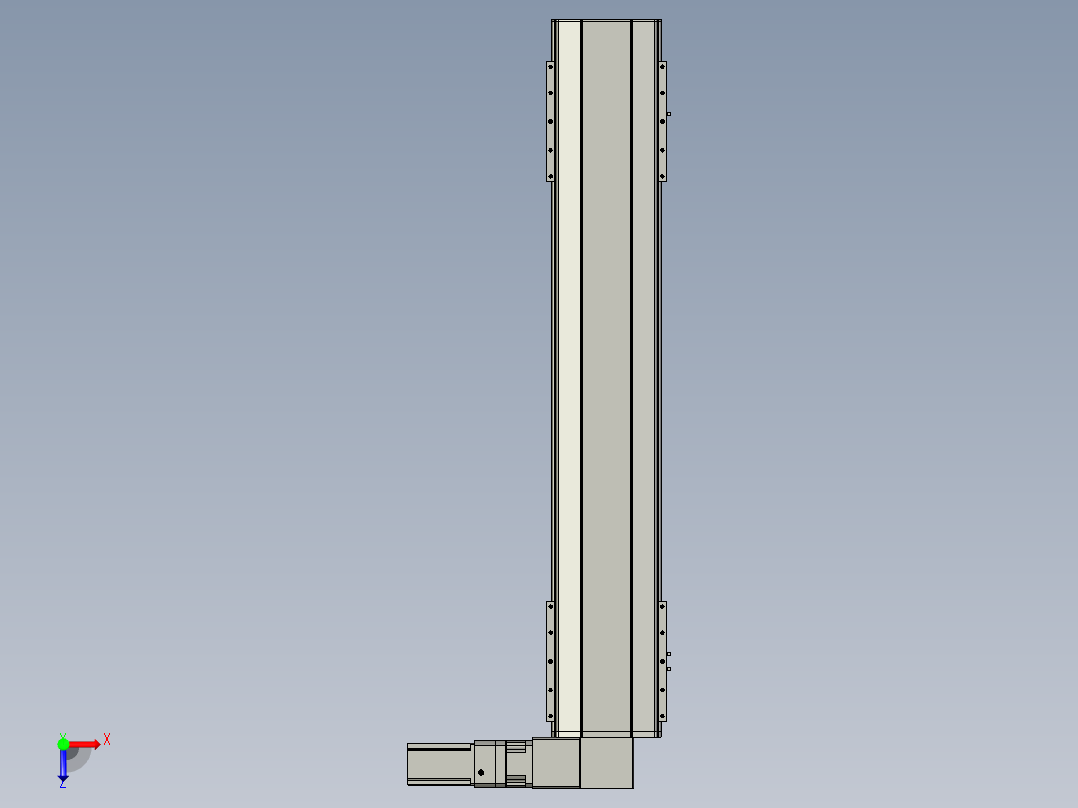 直线模组LHB21-L40-S1000-R(B)设计图纸俯视图