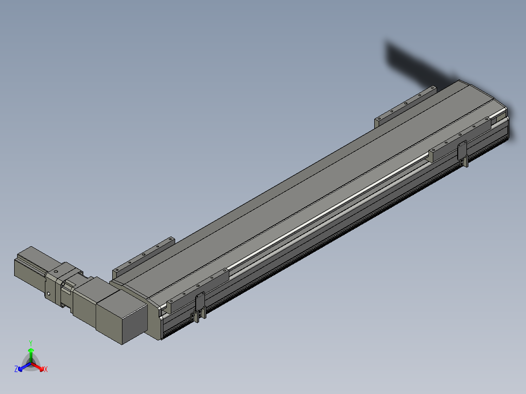 直线模组LHB21-L40-S1000-R(B)设计图纸正等轴测图