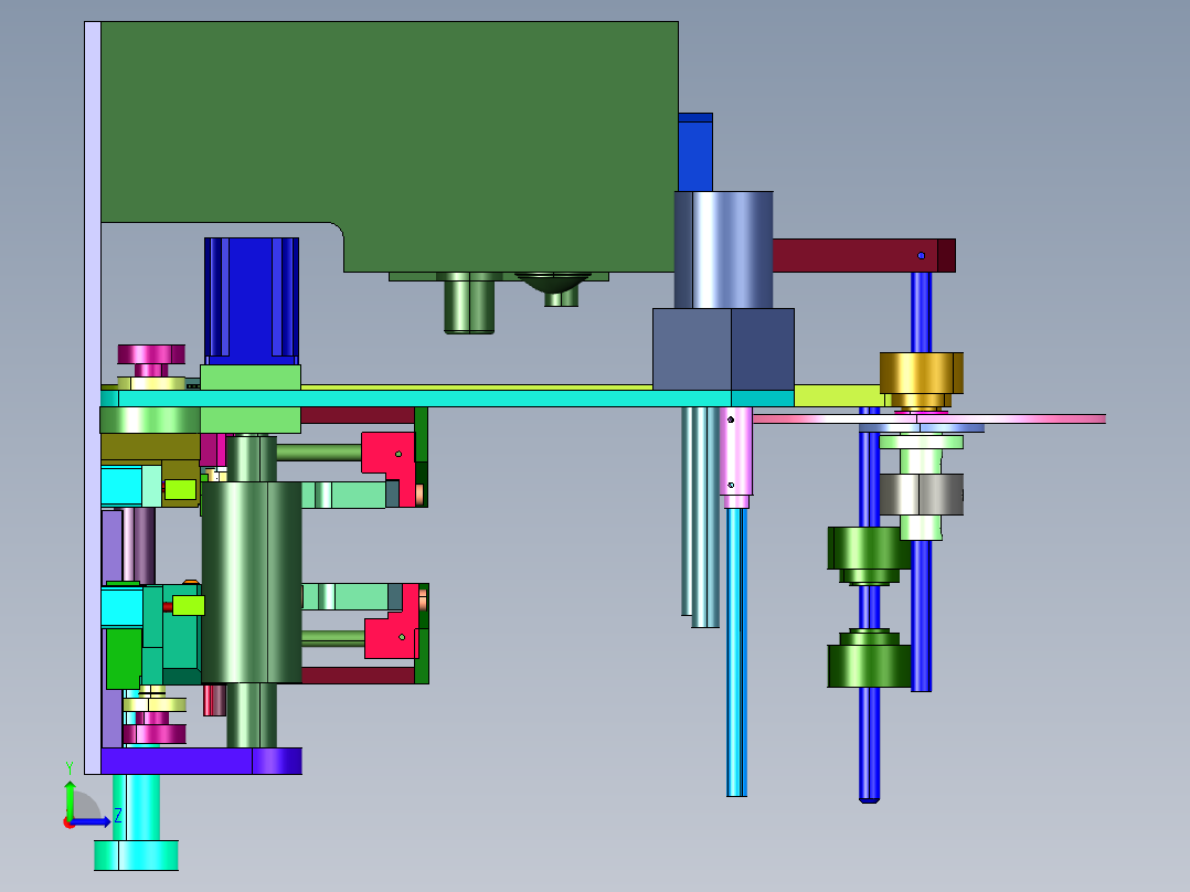 半自动载带封装设备左视图