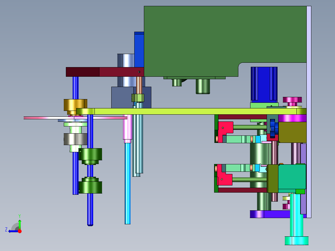 半自动载带封装设备右视图