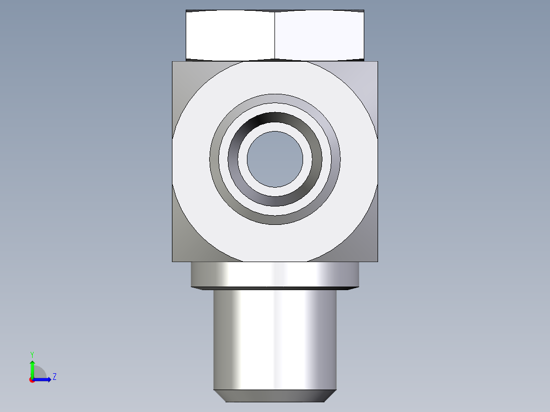 卡套式工业通用硬管接头EO_High_pressure_banjo_tee_TH08LROMDCF左视图