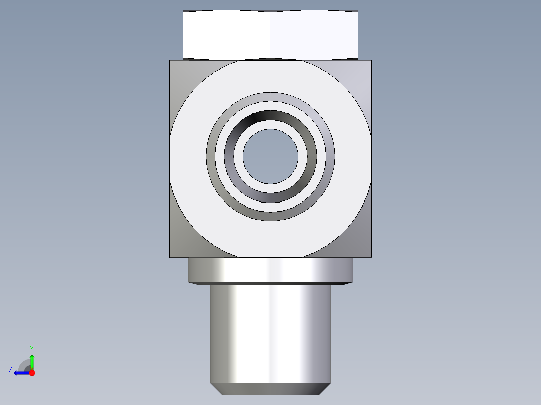 卡套式工业通用硬管接头EO_High_pressure_banjo_tee_TH08LROMDCF右视图