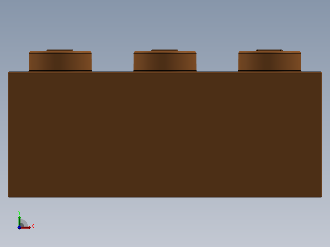 乐高套装 4421基本积木-4153826 - 3002 Bright Orange Brick 2 x 3.SLDPRT前视图