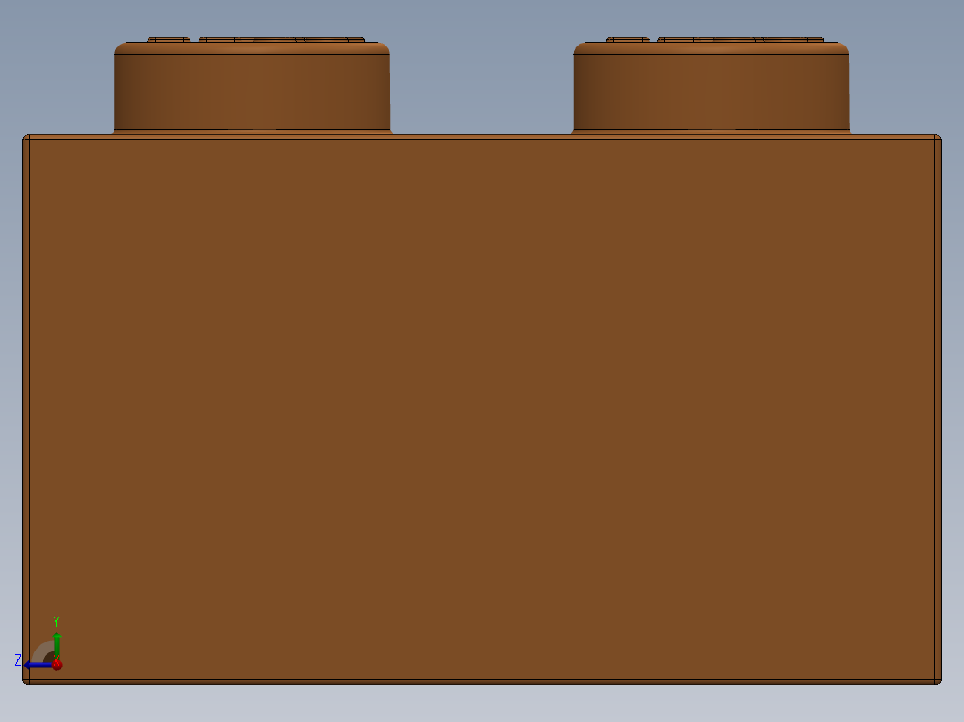 乐高套装 4421基本积木-4153826 - 3002 Bright Orange Brick 2 x 3.SLDPRT右视图