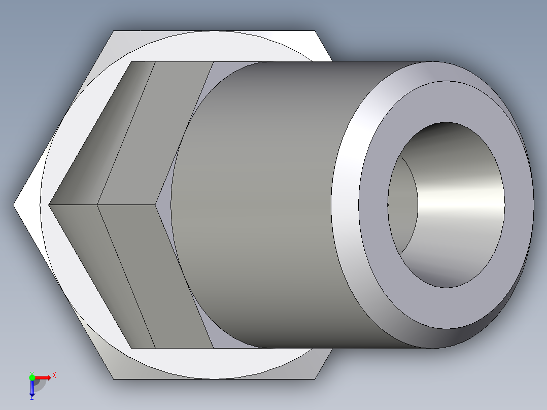 卡套式工业通用硬管接头EO_Swivel_nut_45_deg_elbow_EV06SOMD71俯视图