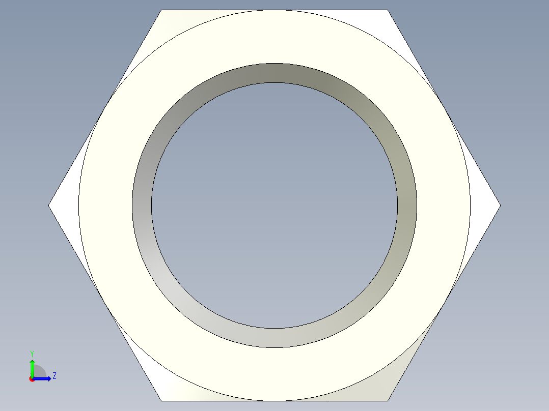 螺母-Nut_M16-6-22-15-15.stp左视图