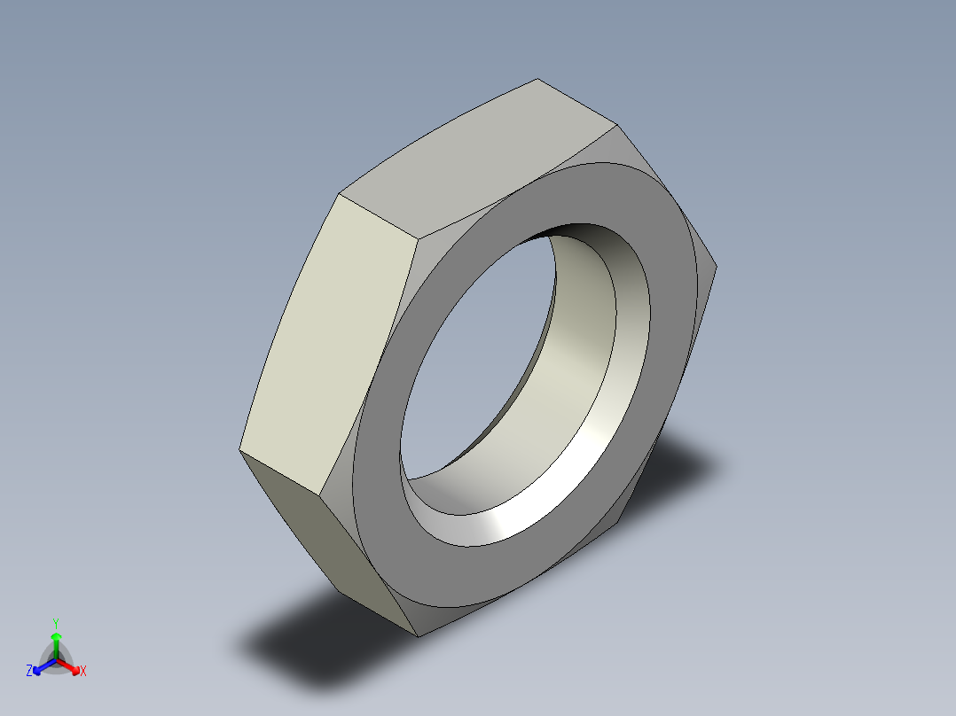 螺母-Nut_M16-6-22-15-15.stp正等轴测图